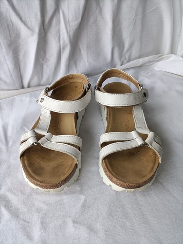 Weiße leder sandalen sally - leder-sandalen,